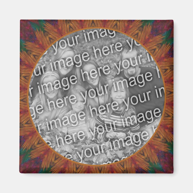 Íman Abstrato Nature Art Frame Crie Sua Própria Foto (Frente)