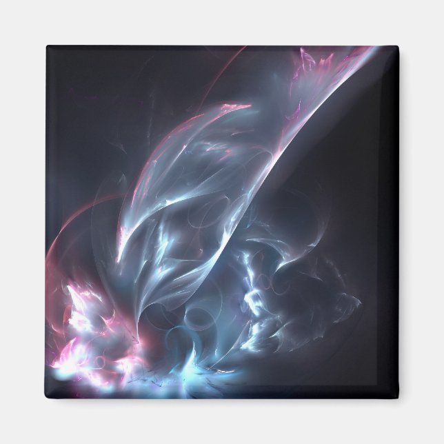 Íman Abstrato Nebula Azul e Púrpura (Frente)