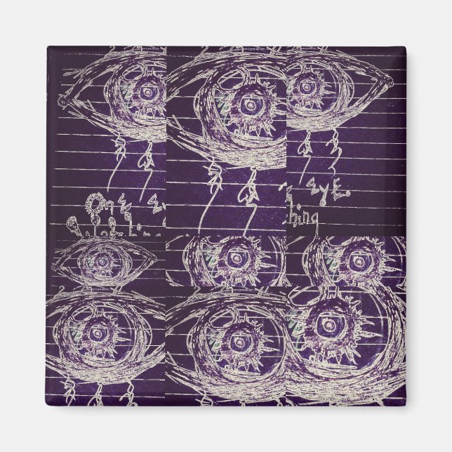 Íman Abstrato olhos muitos olhos (Frente)