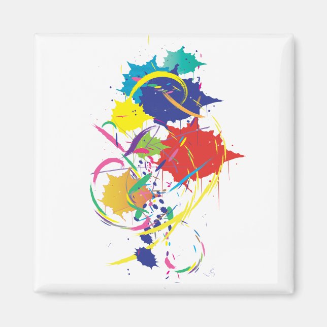 Íman Abstrato Paint Splatter Art Modern Legal.ai (Frente)