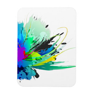 Íman Abstrato Paint Splatters