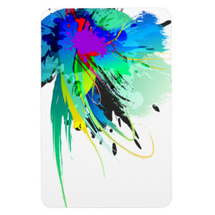 Íman Abstrato Paint Splatters