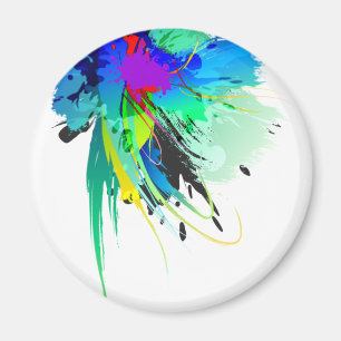 Íman Abstrato Paint Splatters