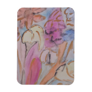 Íman Abstrato Pastel Floral