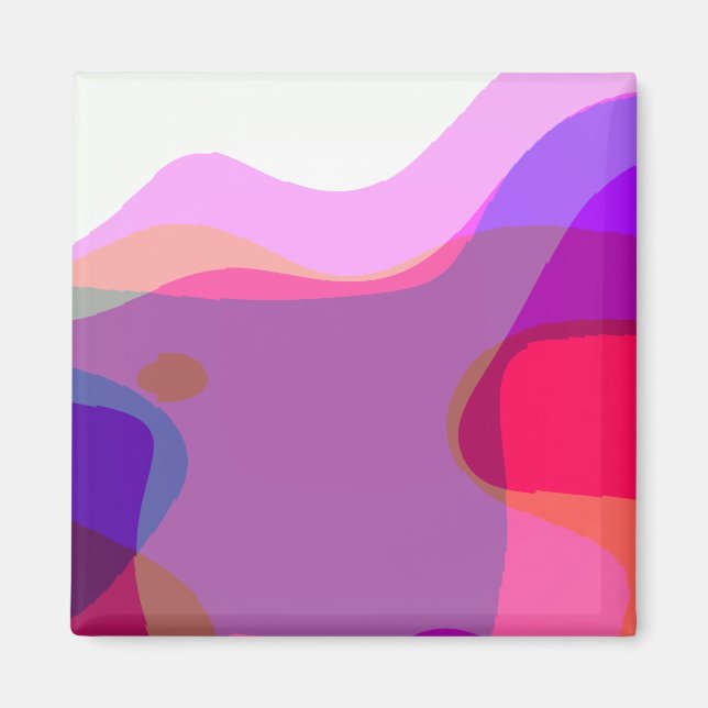 Íman Abstrato púrpura E rosa Art 109° (Frente)