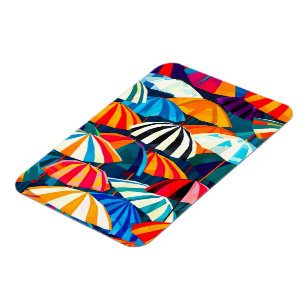 Íman Abstrato Rainbow Beach Umbrella