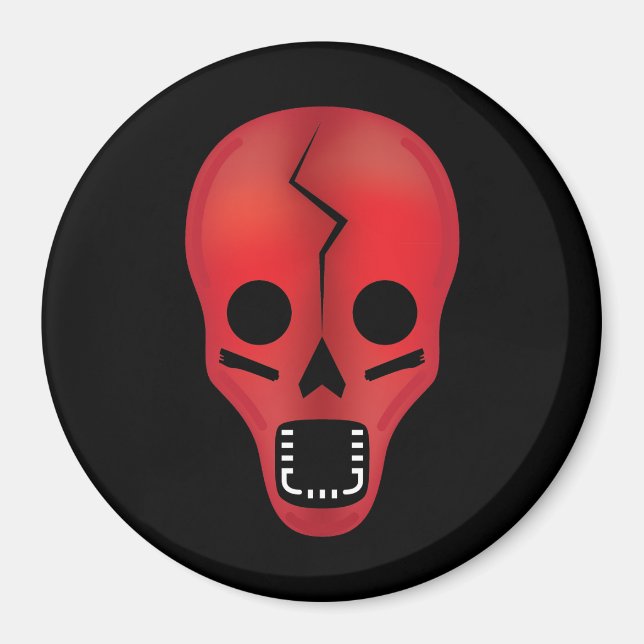 Íman Abstrato Red Skull (Frente)