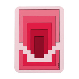 Íman Abstrato retângulo em vermelho