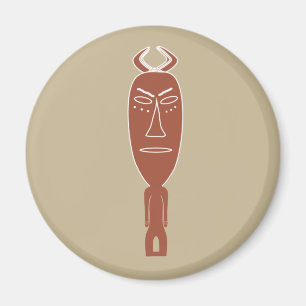 Íman abstrato retrato africano