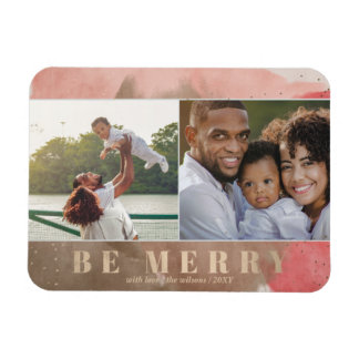 Íman Abstrato Rosa e Dourado Be Feliz