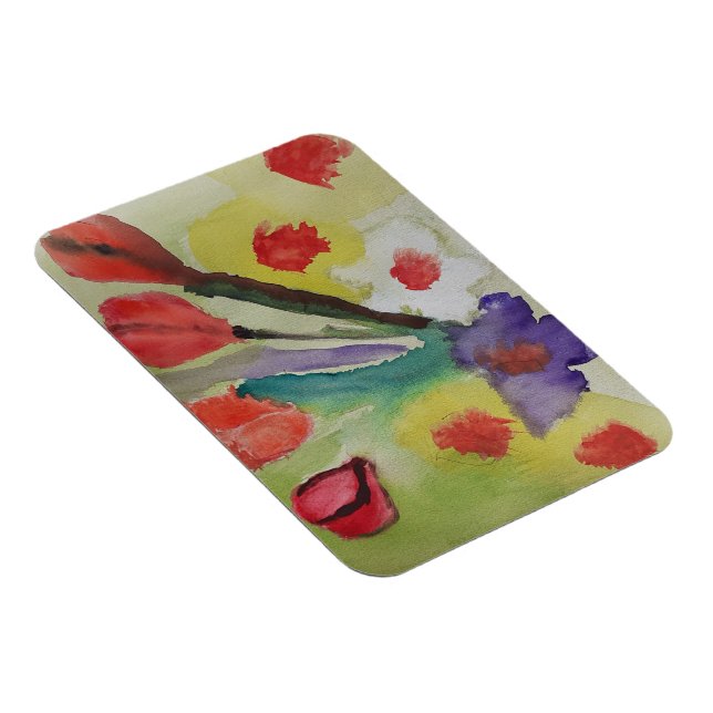 Íman Abstrato Tulipas e Flores de primavera - Magneta d (Lado Direito)