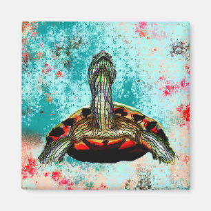 Íman Abstrato Turtle Trabalho de arte