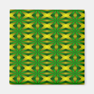 Íman abstrato verde e amarelo