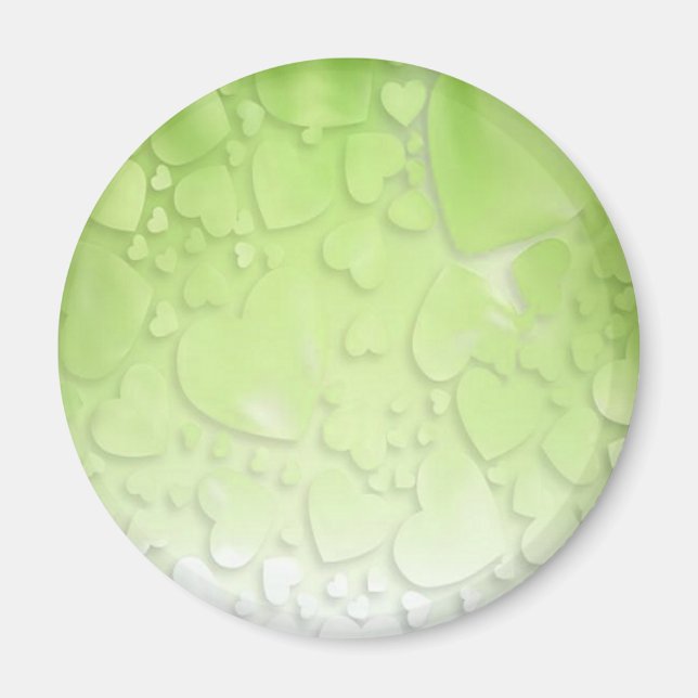 Íman Abstrato verde e branco (Frente)