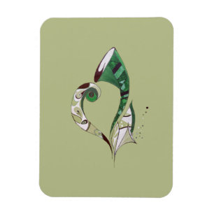 Íman Abstrato Verde moderno ilustração desenhada com 