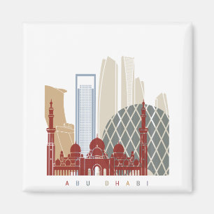 Íman Abu Dhabi V2 skyline poster