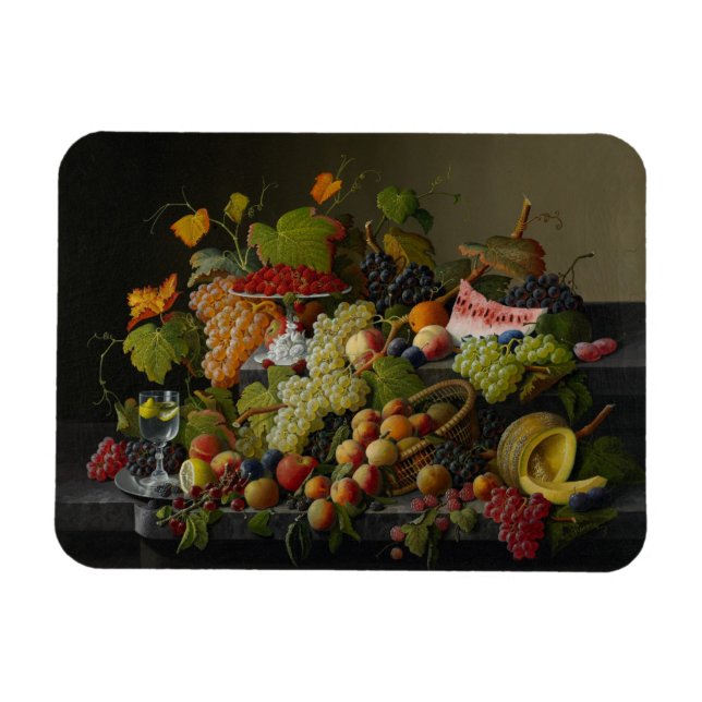 Íman Abundant Fruta, 1858 (óleo na canvas) (Horizontal)