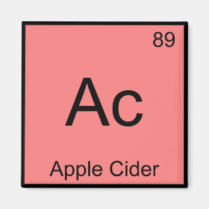 Íman Ac - Símbolo de Elemento de Química de Sidra da 