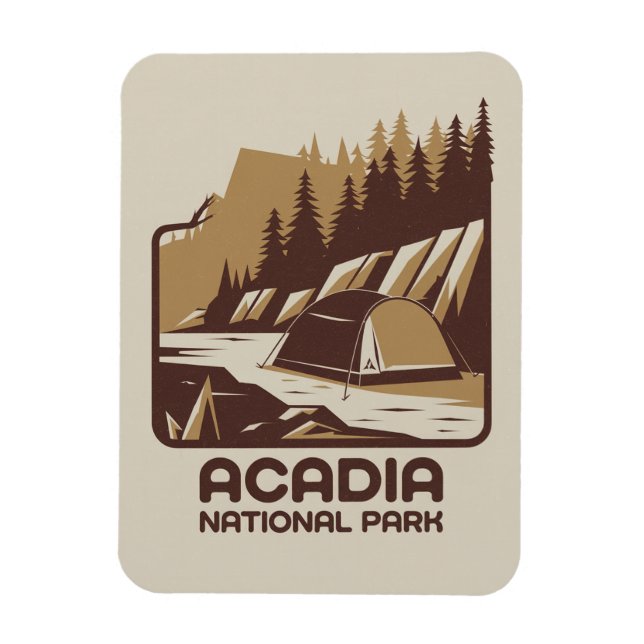 Íman Acadia National Park Camping Adventure (Vertical)
