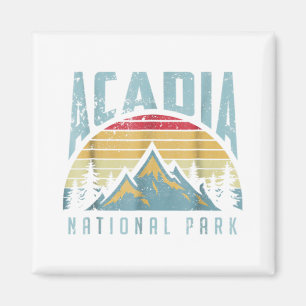 Íman Acadia National Park Montanhas Maine Retro T Shirt
