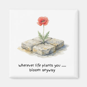 Íman Açafrão Aquarela Onde a Vida Planta Você