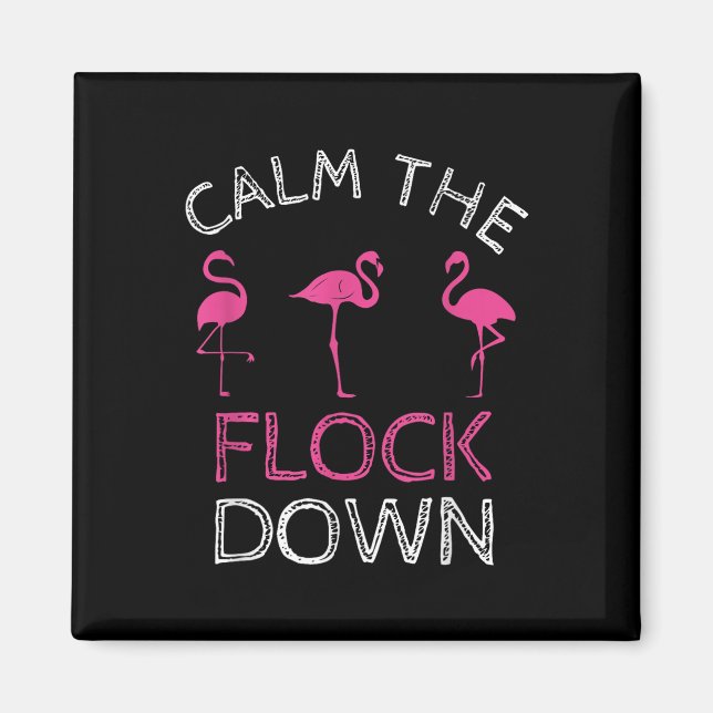 Íman Acalme-Se O Feitiço De Verão De Flamingo Rosa (Frente)