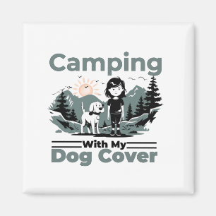 Íman Acampamento com meu cartão postal de dog Vintage
