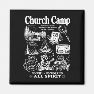 Íman Acampamento cristão vintage da igreja acampamento