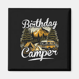 Íman Acampamento de Aniversário Camping