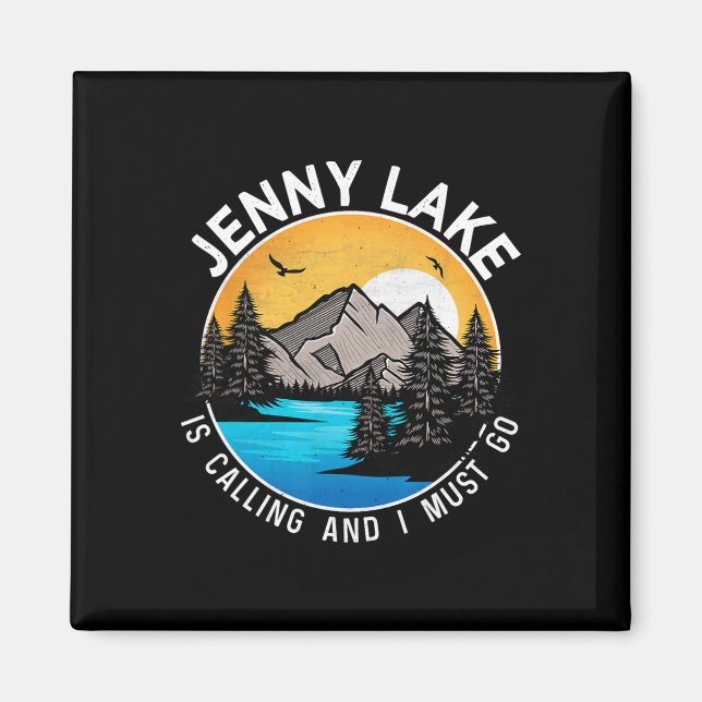 Íman Acampamento de Barcos de pesca - Lago Jenny Lakevi (Frente)