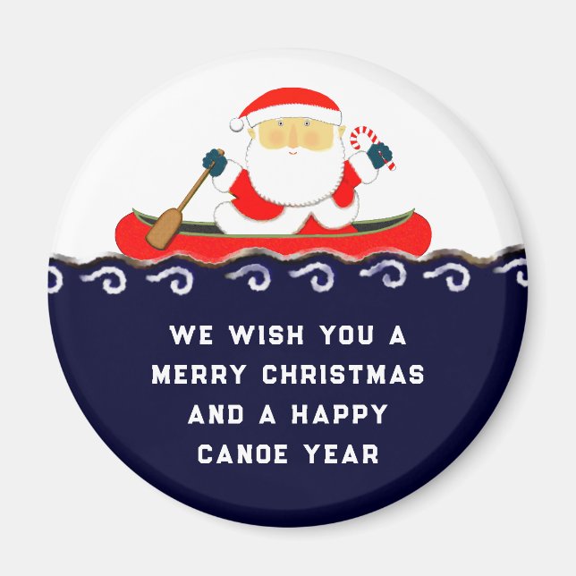 Íman Acampamento de Canoa Colecionável de Natal (Frente)