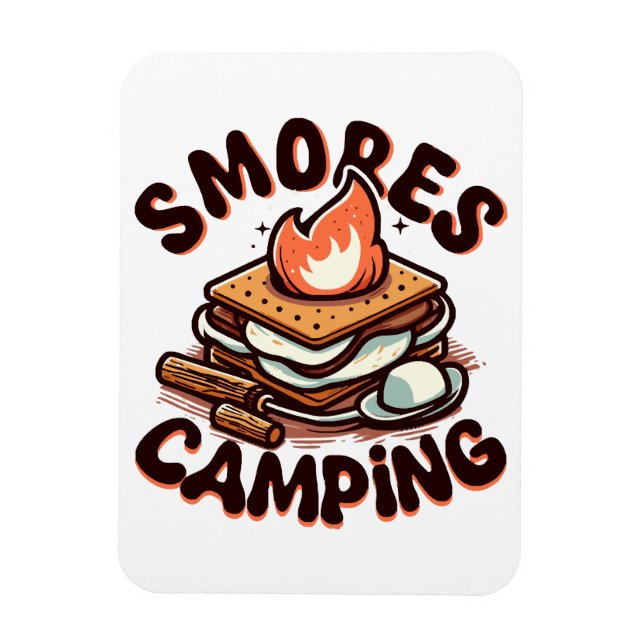 Íman acampamento de smores (Vertical)