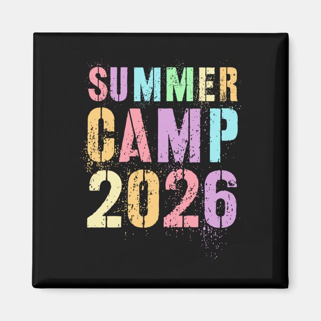 Íman Acampamento de verão fofo 2026 diretor de equipe d (Frente)
