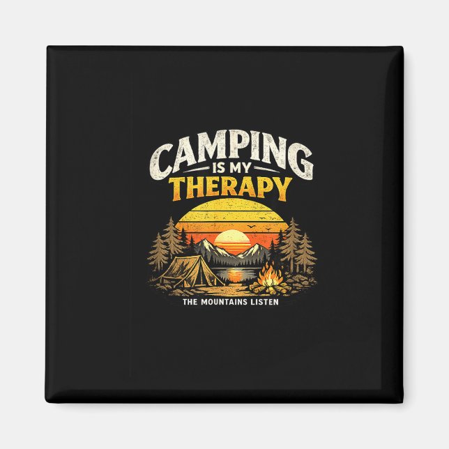 Íman Acampamento é terapia design de acampamento ao ar  (Frente)
