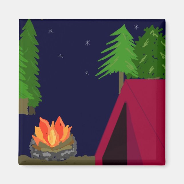 Íman Acampamento em uma tenda (Frente)