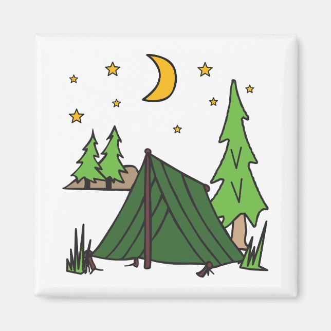 Íman Acampamento Tent (Frente)