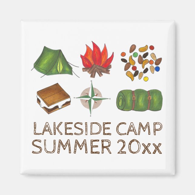 Íman Acampamento Tent Compass Campfire Sleing Bag (Frente)