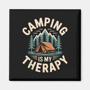 Íman Acampar é minha terapia divertido acampador