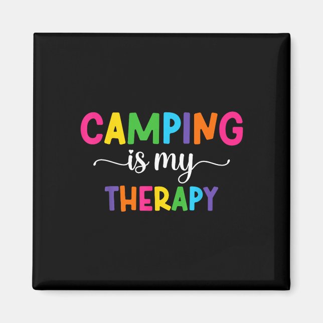 Íman Acampar é minha terapia feminina acampamento com d (Frente)