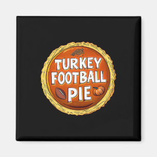 Íman Ação de Graças à Turquia Futebol Pumpkin Pie Comid