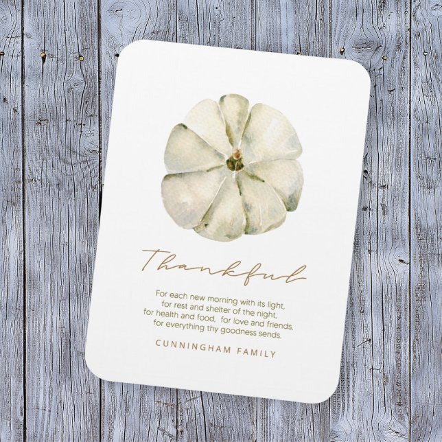 Íman Ação de Graças de Watercolor Autumn Pumpkin (Criador carregado)