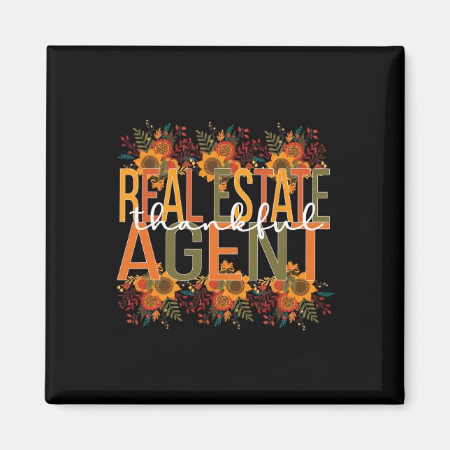 Íman Ação de Graças do Agente Imobiliário (Frente)