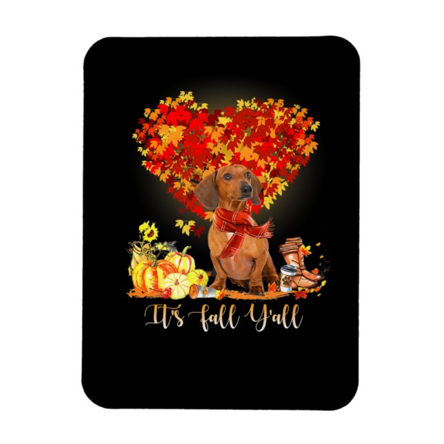 Íman Ação de Graças É Queda Vocês Dachshund (Vertical)