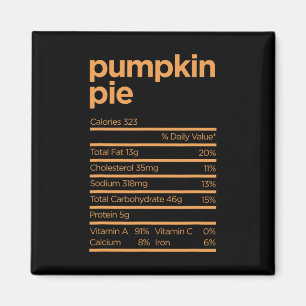 Íman Ação de Graças Nutrição Pumpkin Fatos Comida Diver