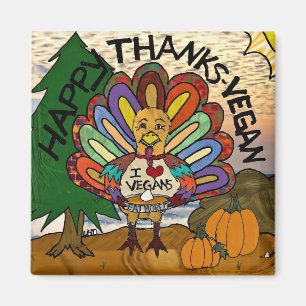 Íman Acção de graças feliz Turquia do Vegan dos
