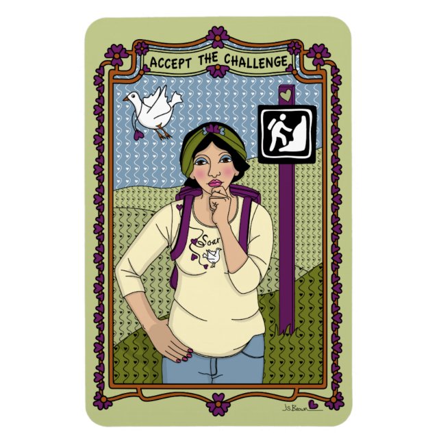 Íman Aceite o ímã do frigorífico Challenge_A_4x6 (Vertical)