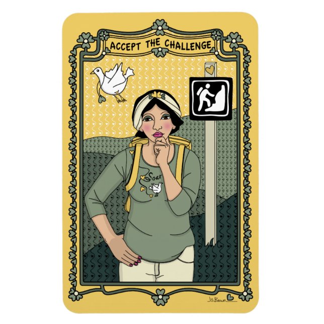 Íman Aceite o ímã do frigorífico Challenge_C_4x6 (Vertical)