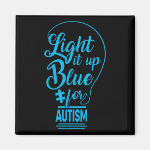 Íman Acenda-O Autismo Azul A Consciência Oferece Utensí