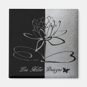 Íman Acentos do Logotipo da Lee Hiller Designs Preto e