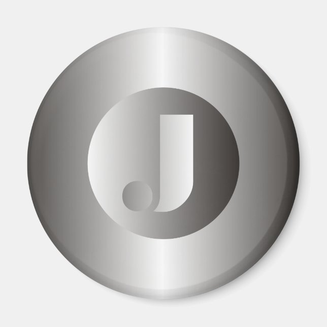 Íman Aço polido "J" (Frente)